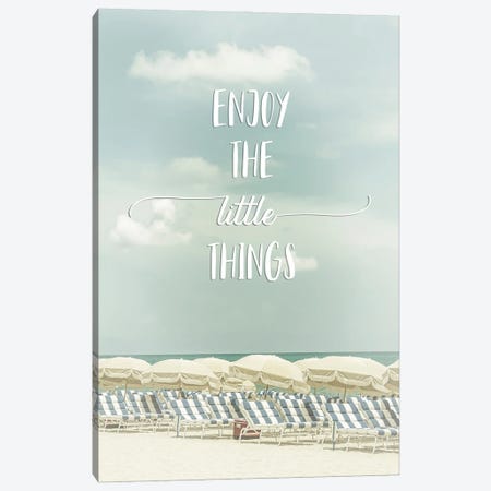 Enjoy The Little Things | Beachscape Canvas Print #MEV757} by Melanie Viola Art Print