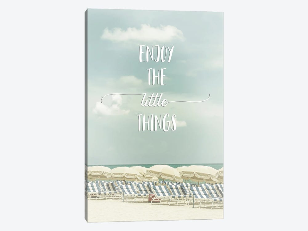 Enjoy The Little Things | Beachscape by Melanie Viola 1-piece Canvas Print