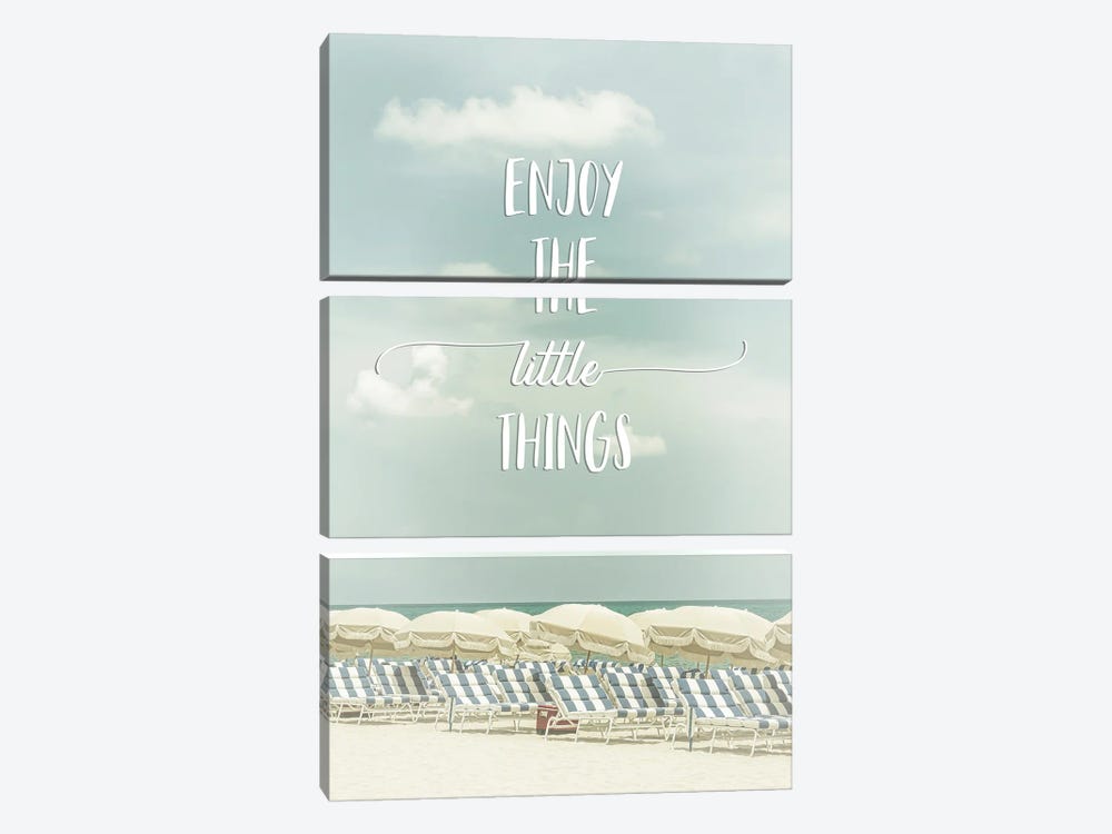 Enjoy The Little Things | Beachscape by Melanie Viola 3-piece Art Print