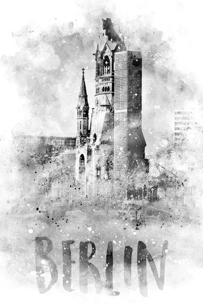 Berlin: Monochrome Berlin Kaiser Wilhelm Memorial Church by Melanie Viola