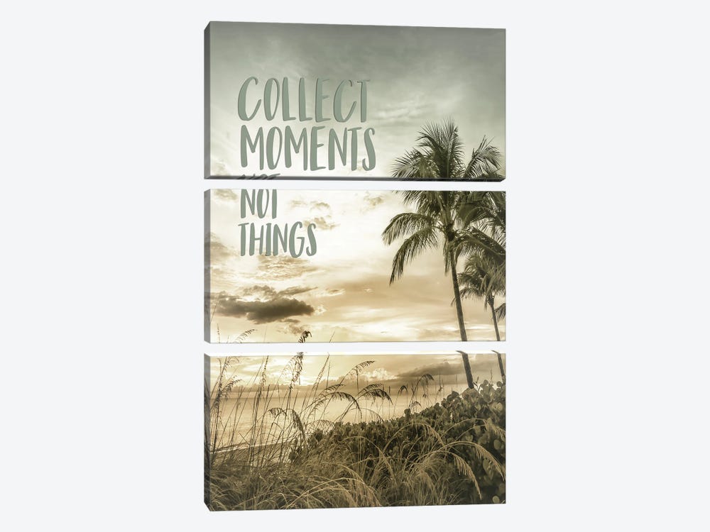 Collect Moments Not Things | Sunset by Melanie Viola 3-piece Canvas Art