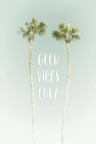 Good Vibes Only | Idyllic Palm Trees by Melanie Viola canvas print