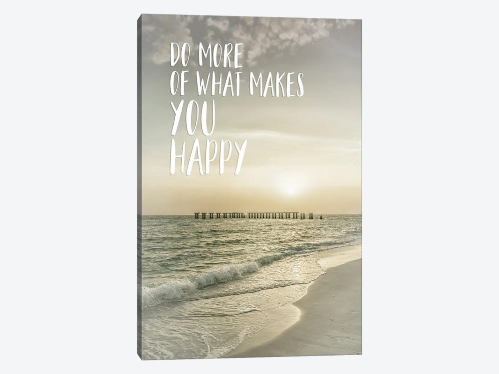 Do More Of What Makes You Happy | Sunset by Melanie Viola 1-piece Canvas Wall Art