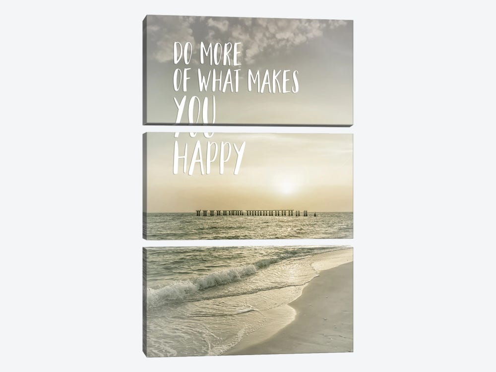 Do More Of What Makes You Happy | Sunset by Melanie Viola 3-piece Canvas Art