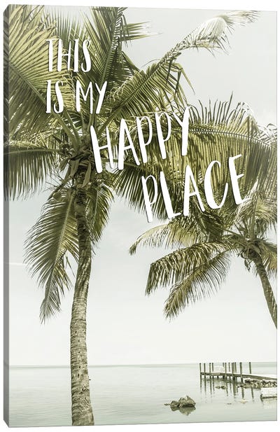 This Is My Happy Place | Oceanview Canvas Art Print - Melanie Viola