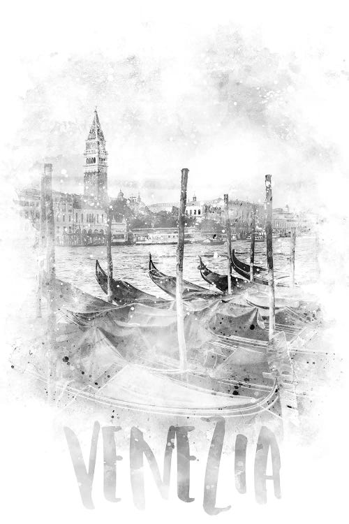 Monochrome Canal Grande by Melanie Viola wall art