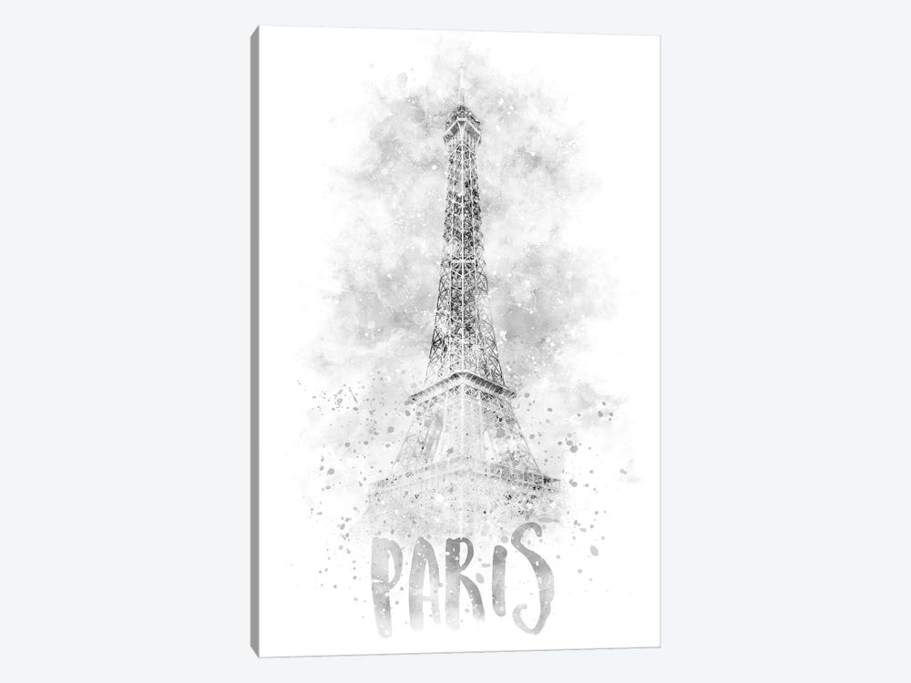 Monochrome Eiffel Tower by Melanie Viola 1-piece Canvas Artwork