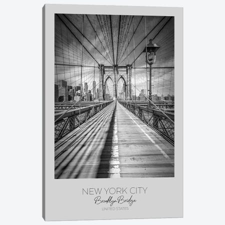In focus: New York City Brooklyn Bridge Canvas Print #MEV801} by Melanie Viola Canvas Artwork