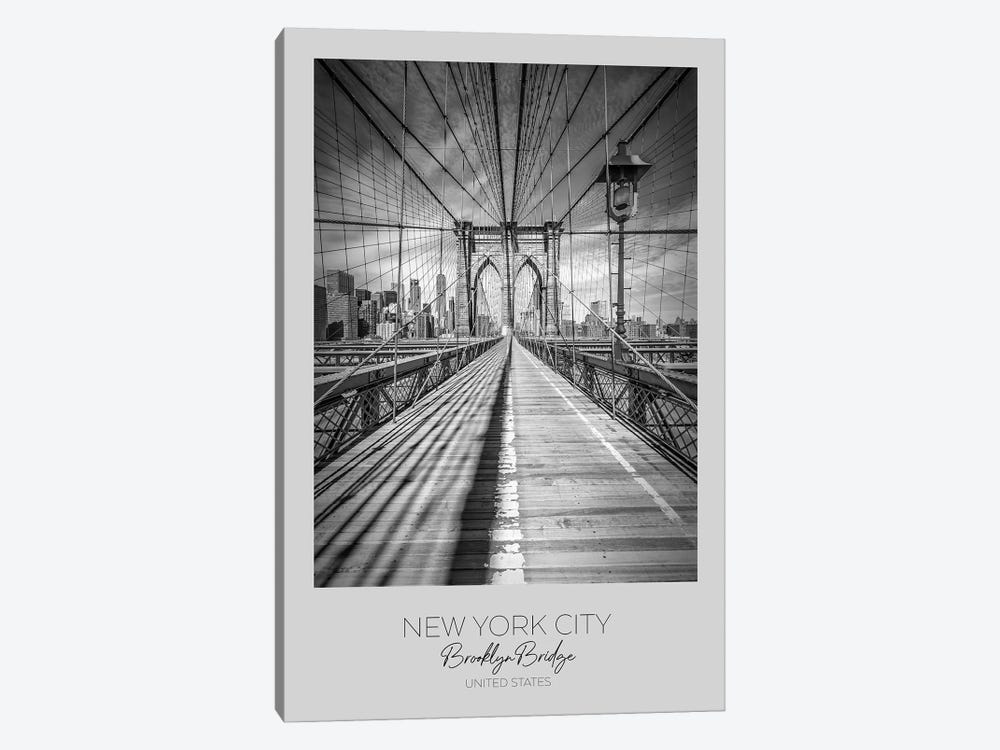 In focus: New York City Brooklyn Bridge by Melanie Viola 1-piece Canvas Artwork