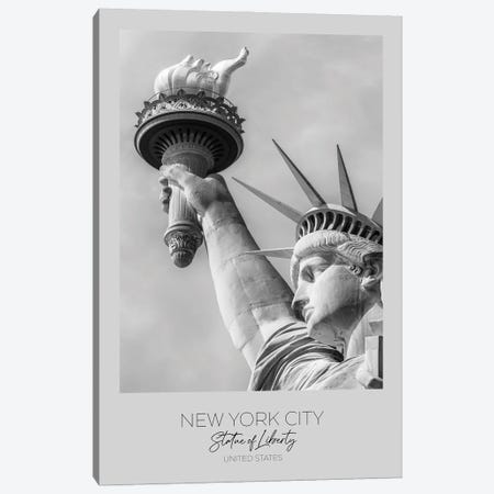 In Focus: New York City Statue Of Liberty In Detail Canvas Print #MEV806} by Melanie Viola Canvas Print