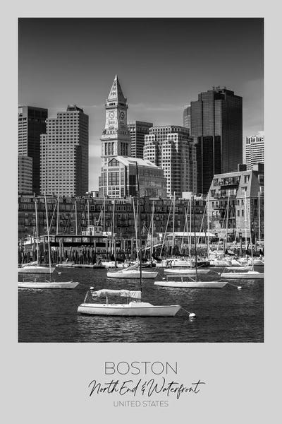 In Focus: Boston Skyline North End & Waterfront by Melanie Viola canvas print