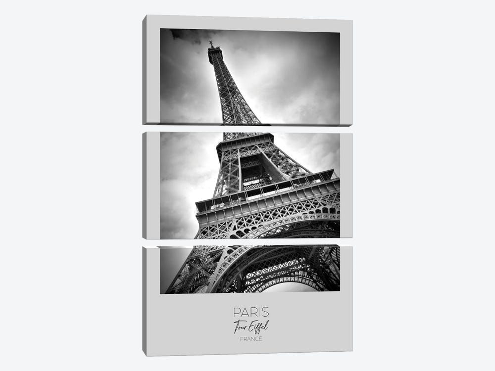 In Focus: Paris Eiffel Tower by Melanie Viola 3-piece Canvas Artwork