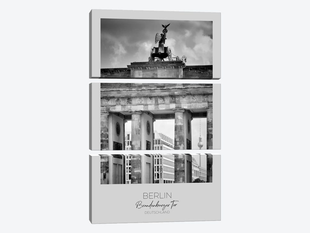 In Focus: Berlin Brandenburg Gate by Melanie Viola 3-piece Canvas Art Print
