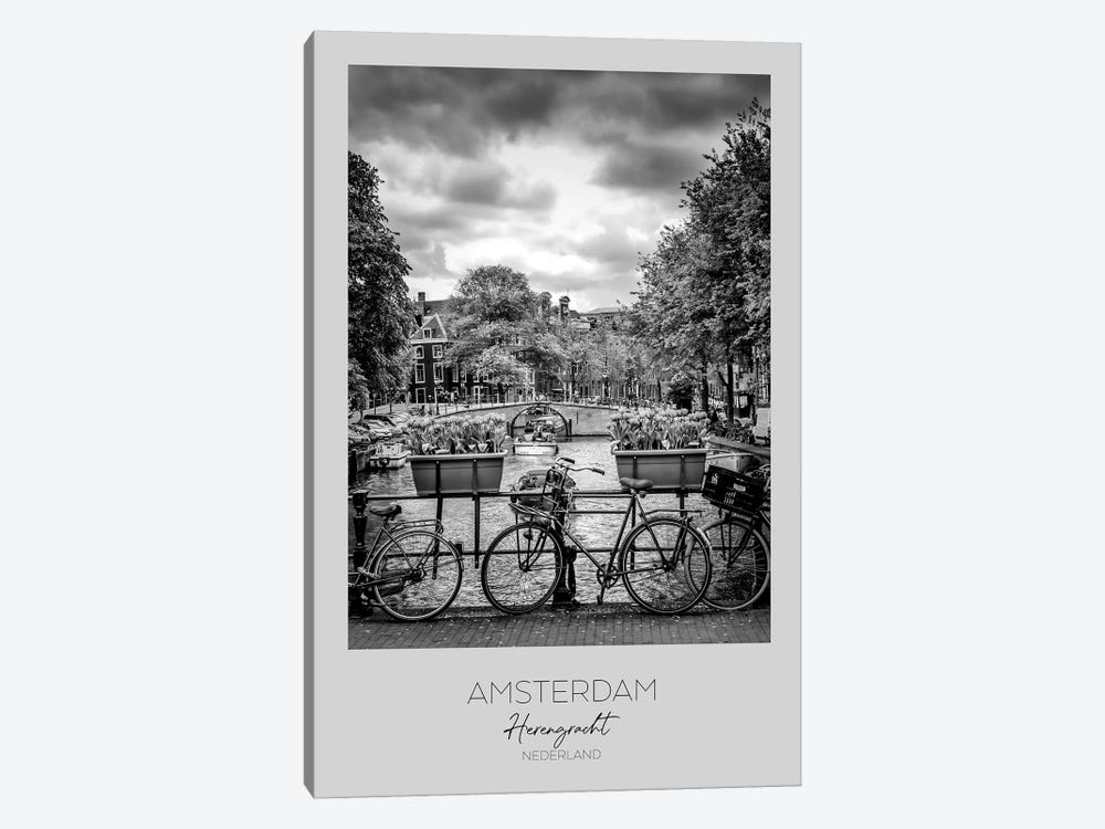 In Focus: Amsterdam Herengracht by Melanie Viola 1-piece Canvas Print
