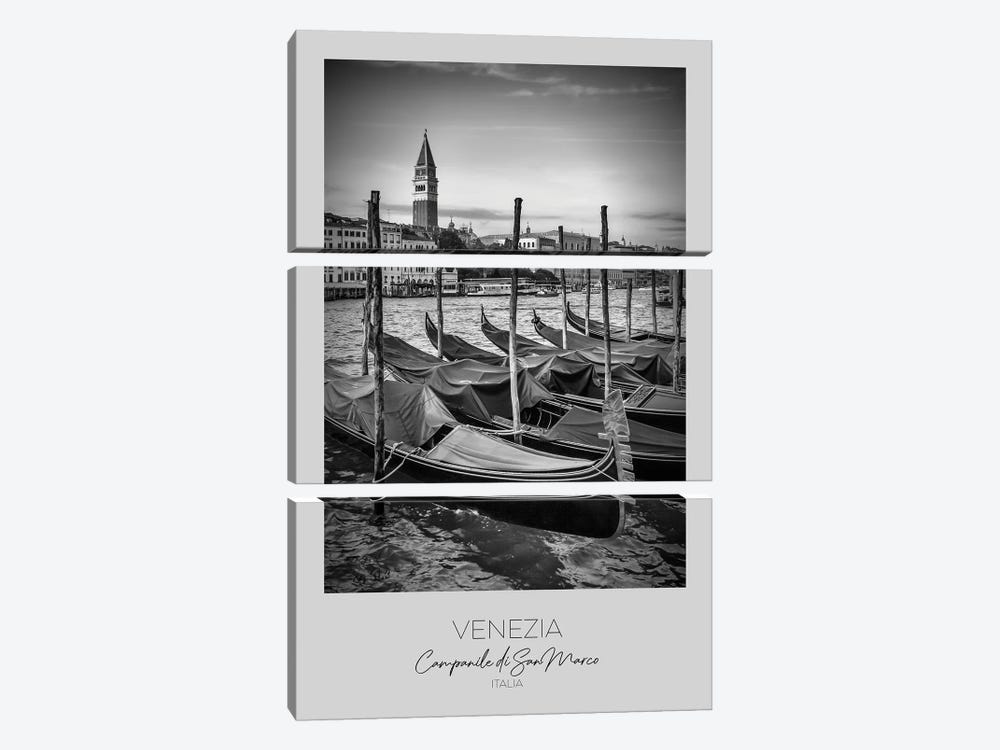In Focus: Venice Grand Canal And St Mark's Campanile by Melanie Viola 3-piece Canvas Art Print
