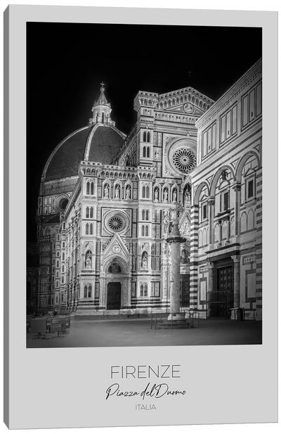 In Focus: Florence Saint Mary Of The Flowers & Baptistery Canvas Art Print - Florence Art