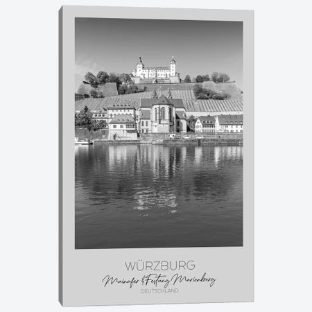 In Focus: Wuerzburg Main Riverside And Fortress Marienberg Canvas Print #MEV844} by Melanie Viola Canvas Print