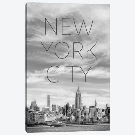 NYC Midtown Manhattan Text & Skyline Canvas Print #MEV846} by Melanie Viola Canvas Art Print