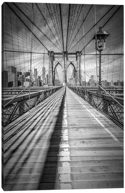 New York City Brooklyn Bridge Canvas Art Print - Famous Bridges