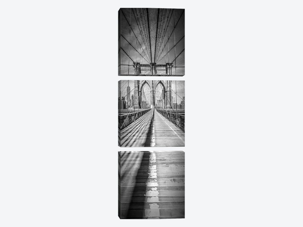 New York City Brooklyn Bridge by Melanie Viola 3-piece Canvas Art Print