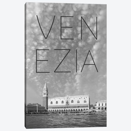 Venice Mark's Campanile And Doge's Palace Text & Skyline Canvas Print #MEV860} by Melanie Viola Canvas Art