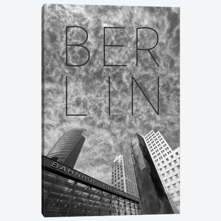 Berlin Potsdamer Platz Text & Skyline Canvas Print #MEV866} by Melanie Viola Canvas Print
