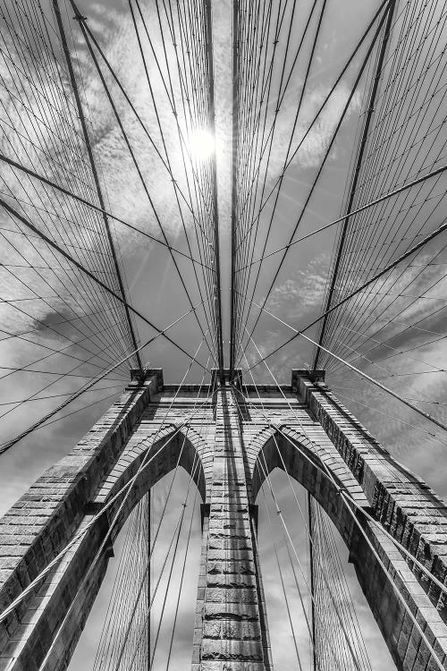 New York City Brooklyn Bridge In Detail