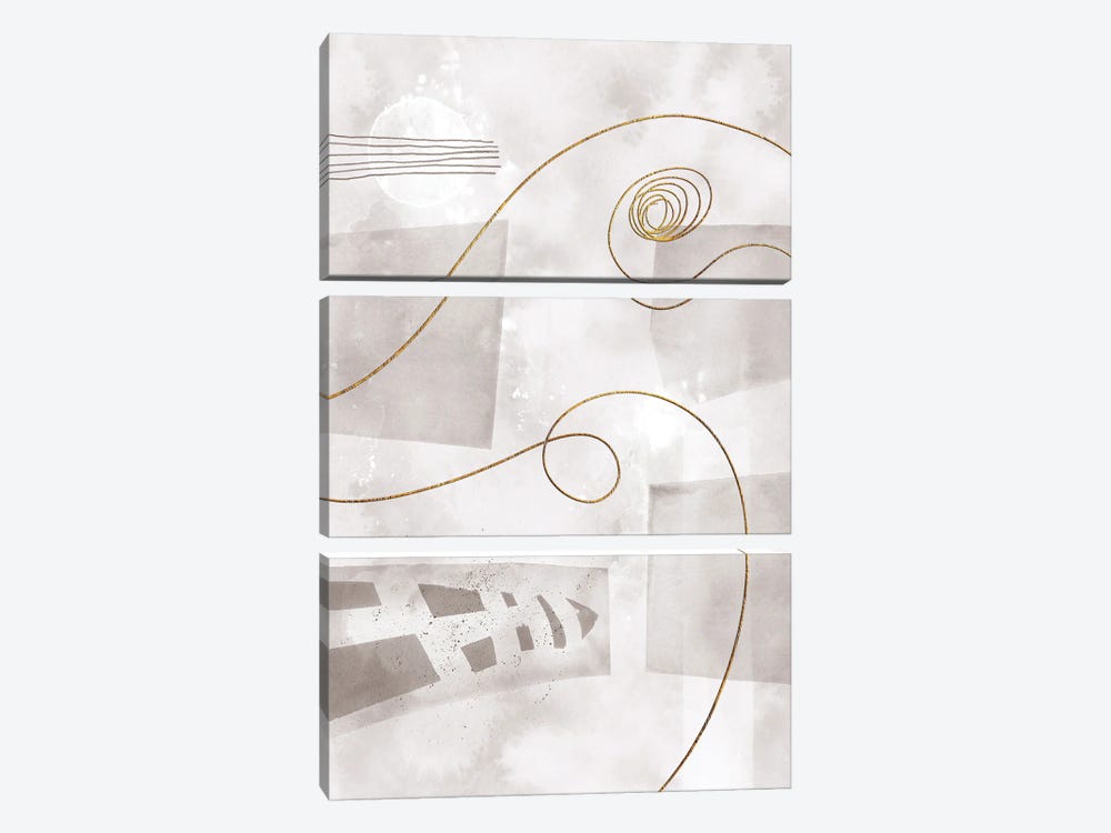 Abstract Mid Century Design IV Swinging by Melanie Viola 3-piece Canvas Art Print