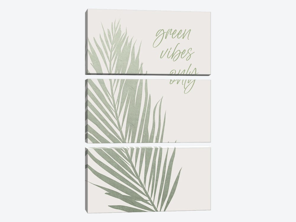 Green Vibes Only by Melanie Viola 3-piece Canvas Art Print