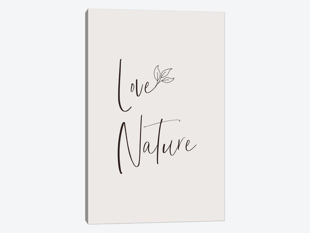 Love Nature - Minimalist by Melanie Viola 1-piece Canvas Print