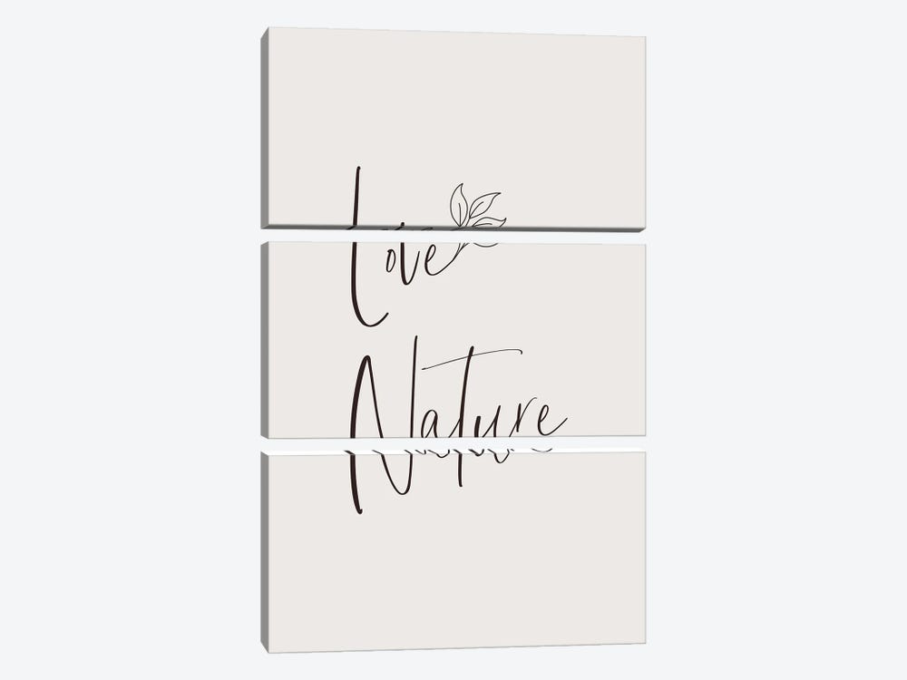 Love Nature - Minimalist by Melanie Viola 3-piece Art Print
