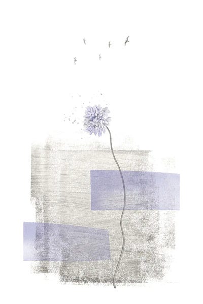 Canvas Print: Minimalist Flower - Japandi Style by Melanie Viola - thumbnail