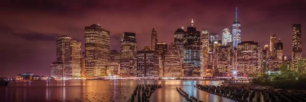 New York City Skylines: New York City Nightly Impressions by Melanie Viola