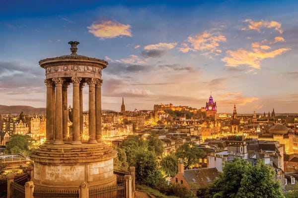 Scotland: Magical Sunset Over Edinburgh by Melanie Viola