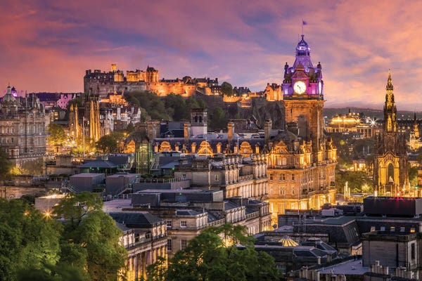 Scotland: Fantastic Sunset In Edinburgh by Melanie Viola