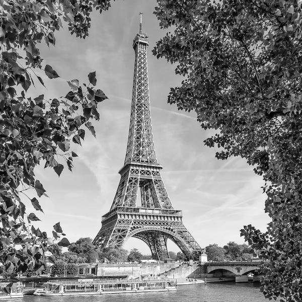 Towers: Paris Eiffel Tower & River Seine by Melanie Viola