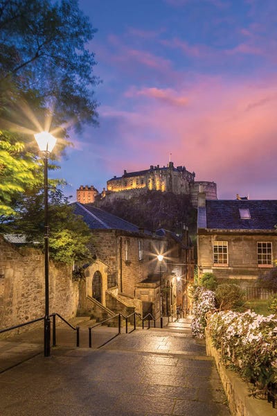 Scotland: Charming Edinburgh Castle Sunset by Melanie Viola