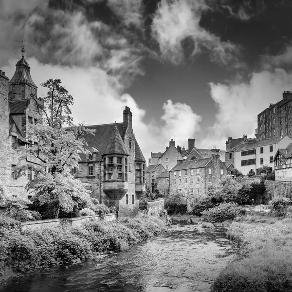 Scotland: Edinburgh Dean Village - Monochrome by Melanie Viola