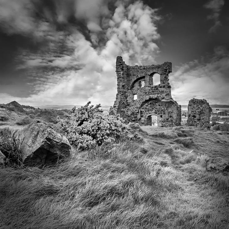 Edinburgh St. Anthony's Chapel Ruins - Monochrome