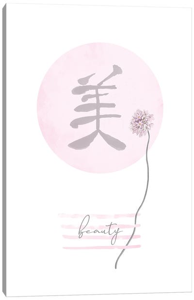 Pink Beauty - Japandi Style Canvas Art Print - Wisdom Art