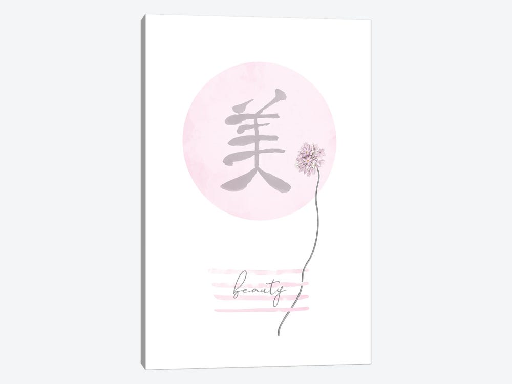 Pink Beauty - Japandi Style by Melanie Viola 1-piece Canvas Print