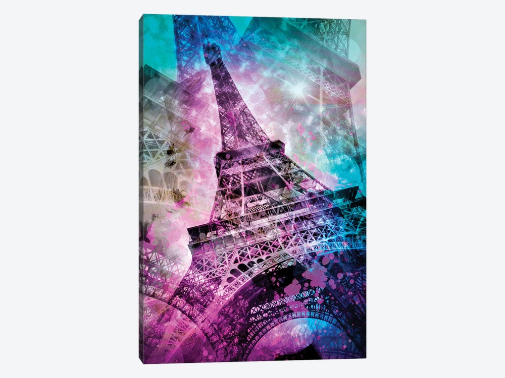 Pop Art Eiffel Tower by Melanie Viola 1-piece Canvas Print