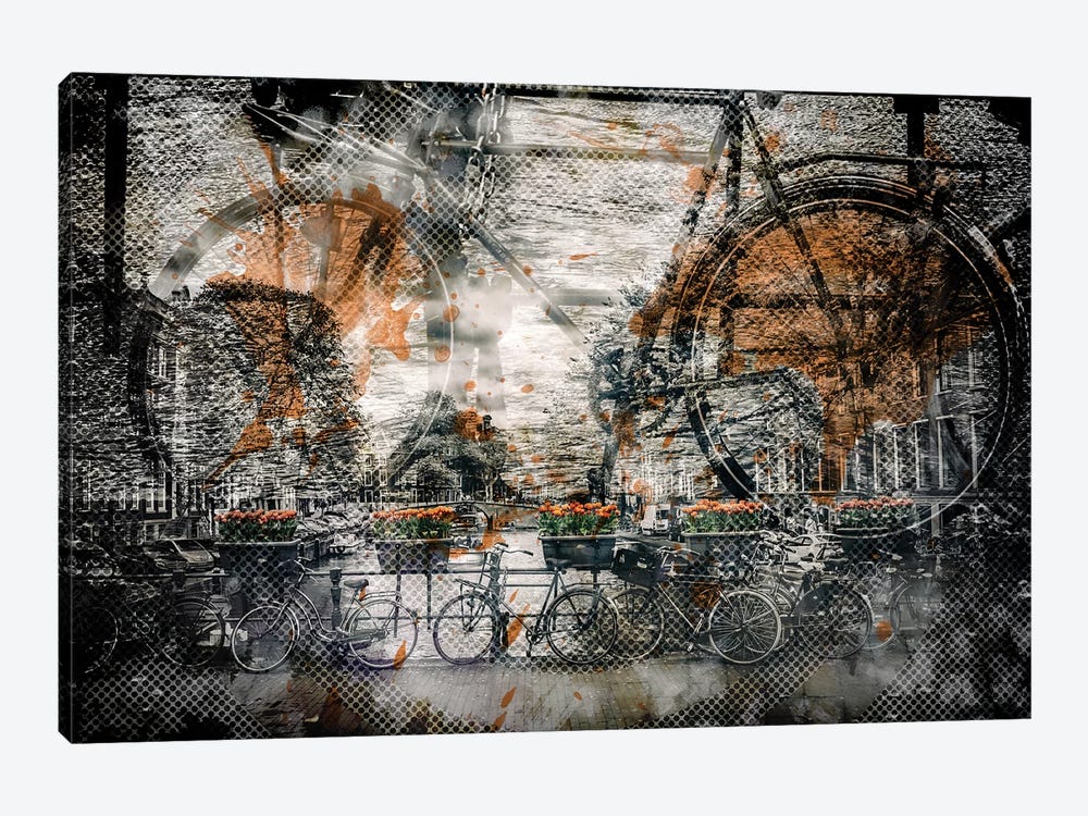 Amsterdam Bicycles by Melanie Viola 1-piece Canvas Print