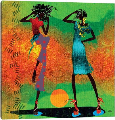 African Dream In The Afternoon Canvas Art Print - Marina Ernst