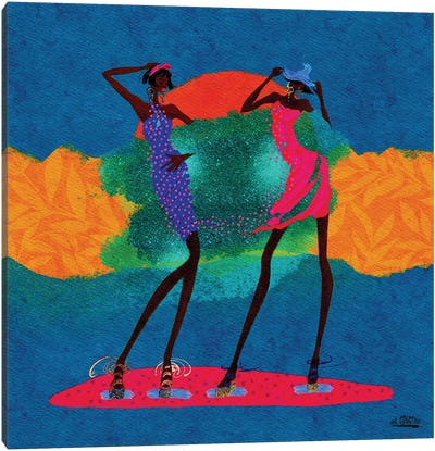 African Dream At Sunset Canvas Art Print - Marina Ernst