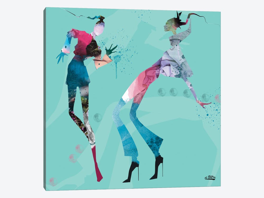 Dancing Sisters by Marina Ernst 1-piece Canvas Artwork