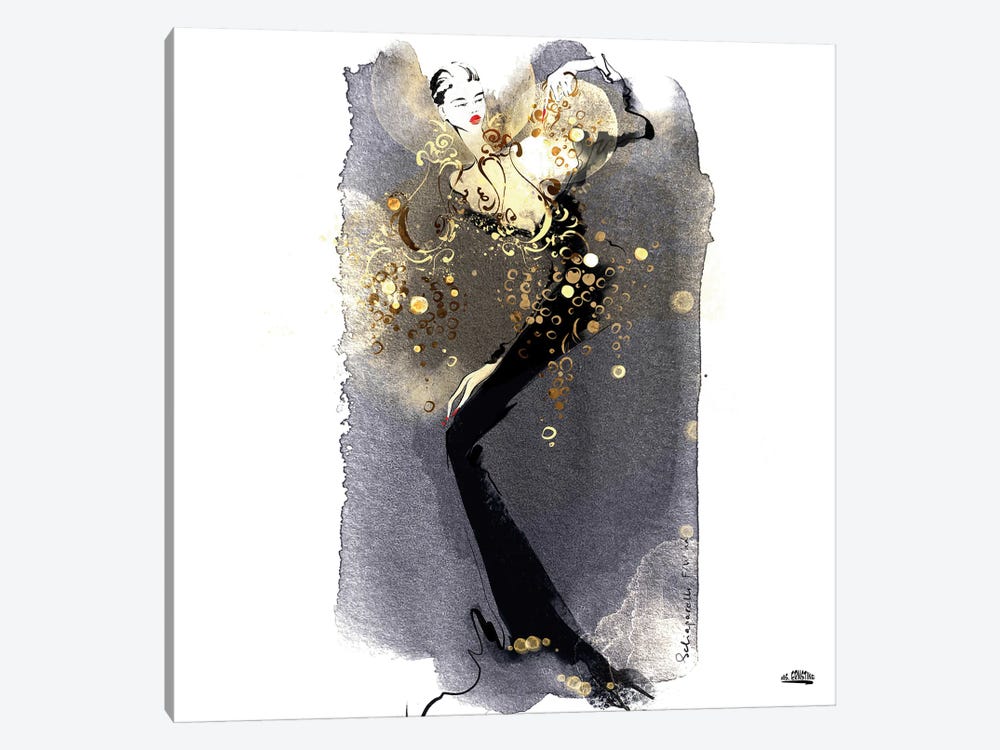 Dressed In Golden Grapes by Marina Ernst 1-piece Canvas Artwork