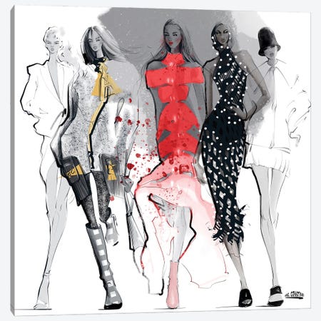 Fashion Week Canvas Print #MEX35} by Marina Ernst Canvas Artwork
