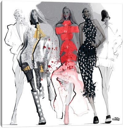 Fashion Week Canvas Art Print - Marina Ernst