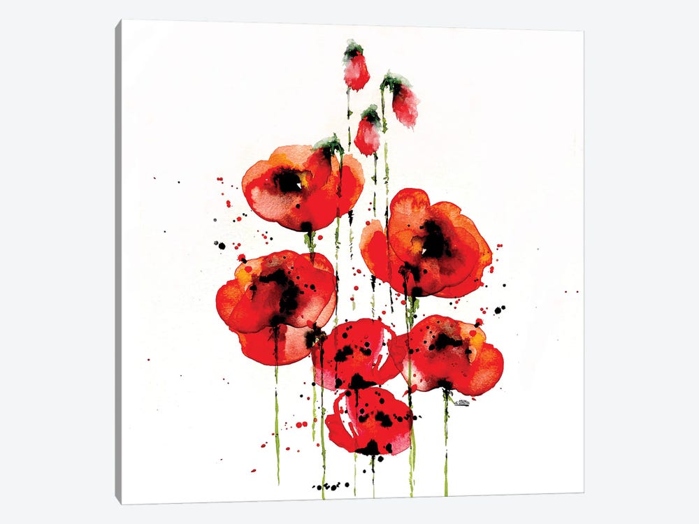 Red Poppies by Marina Ernst 1-piece Canvas Art